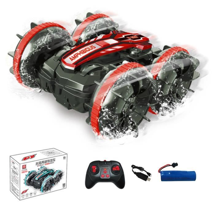 Red remote control Voiture de cascade véhicule amphibie