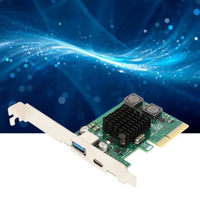 Carte PCIe Vers USB 3.2 - 7 Ports Haute Vitesse 5 Gbps Pour PC Bureau - Compatible Windows/Linux
