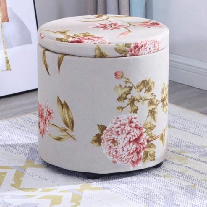 Tabouret En Bois Massif Vintage - Chaise Basse Pour Changer De Chaussures, Salle De Bain, Bureau Et Décoration