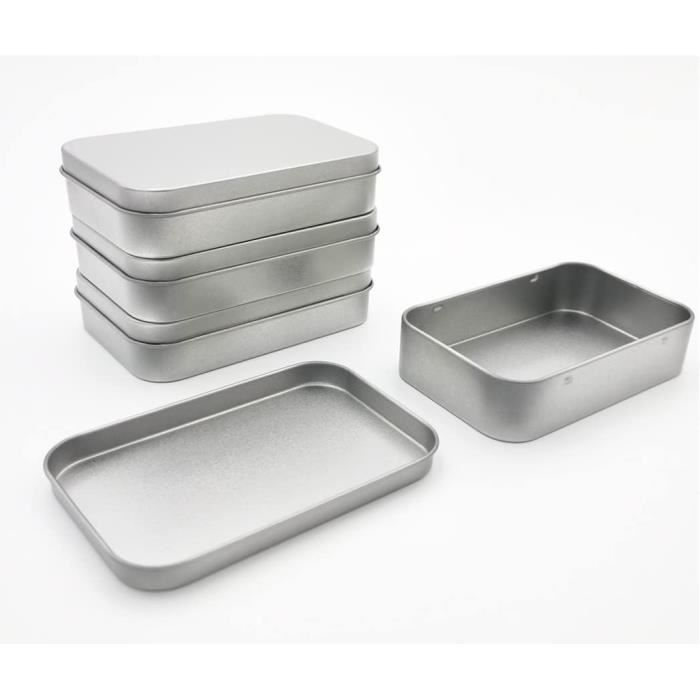 Lot De 2 Boîtes Étain Magnétiques Pour Réfrigérateur - Rangement Compact Bonbons, Épices - 10.7x7.2x3.2 Cm