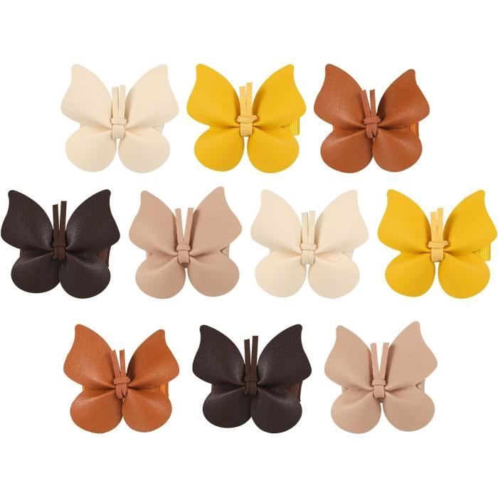 12 Pièces Pinces À Cheveux Papillon, Pinces À Cheveux Colorées Pour