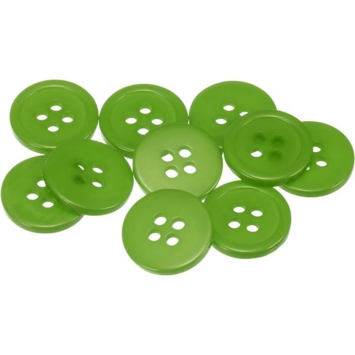 10 Boutons Ronds Multicolores 16mm - 4 Trous, Pour Layette Et Enfant
