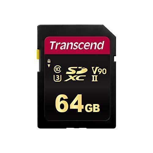 Transcend Carte Mémoire SDXC 700S 64 Go - UHS II Classe 3 - pour vidéo 4K Ultra HD - TS64GSDC700S