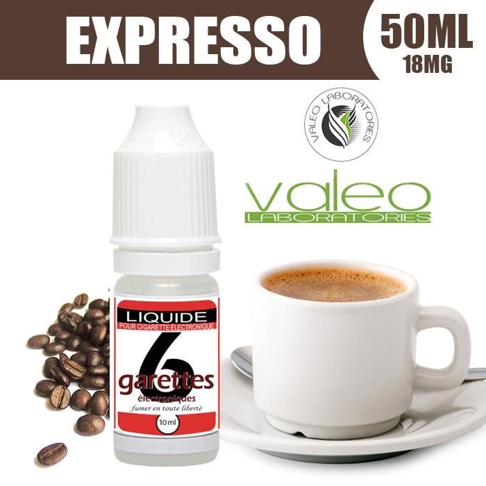 E LIQUIDE 50ML  EXPRESSO 18mg DE NICOTINE - 6GARETTES - Cdiscount Au  quotidien