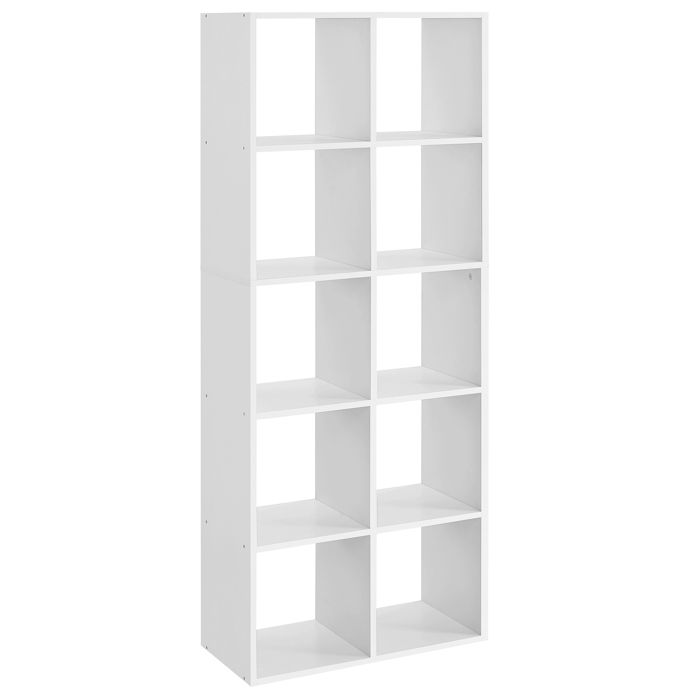 VASAGLE Bibliothèque Étagère de Rangement 10 Compartiments Meuble Cube Séparateur de Pièce Style Scandinave Blanc VASAGLE Bibliothèque Étagère de Rangement 10 Compartiments Meuble Cube Séparateur de Pièce Style Scandinave Blanc