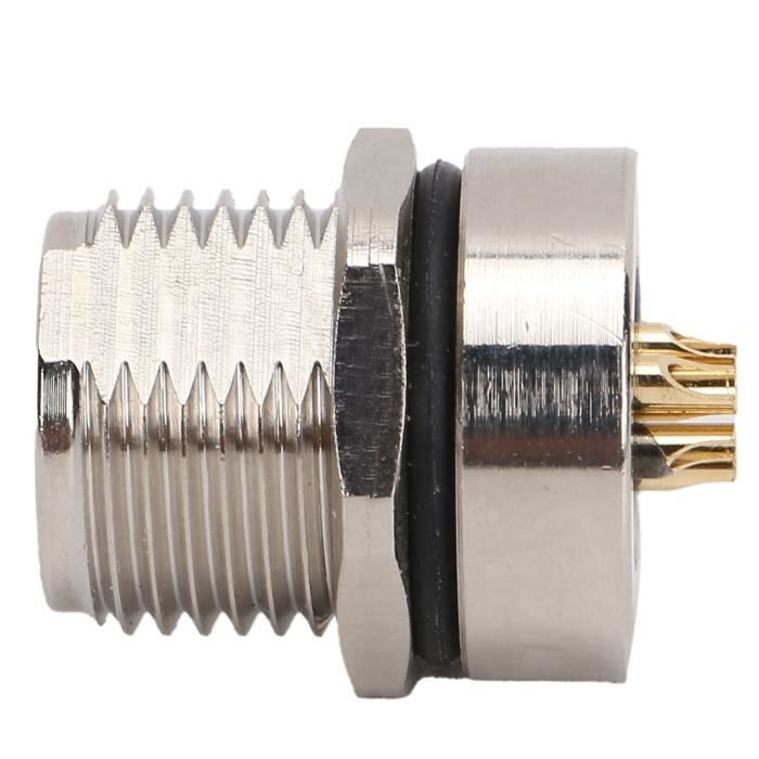 Connecteur étanche IP68 SP21 2 à 12 Broches - Pour Panneau, Soudure, Câbles LED, Noir Et Bleu