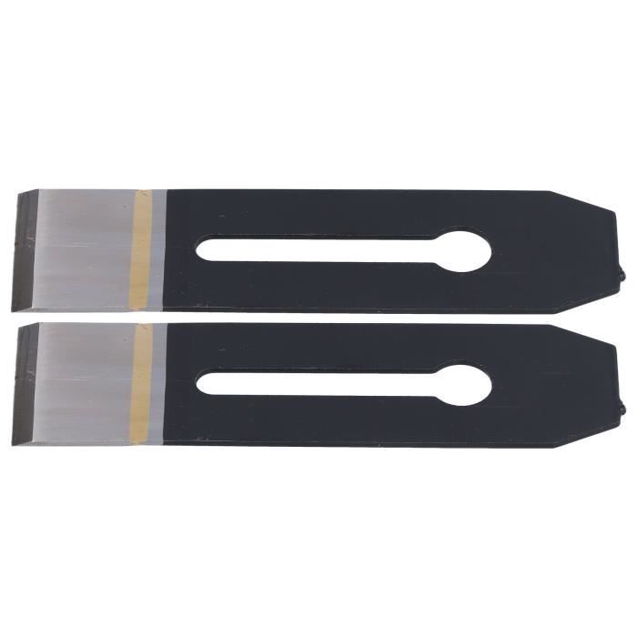 Lot de 2 lames de rabotage en carbure de 75 mm pour raboteuses Black