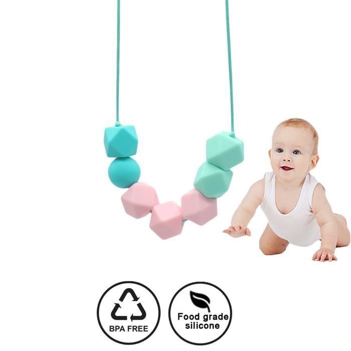 Collier Mâcher Colliers à Mâcher Sensoriels - 5 Pièces Silicone
