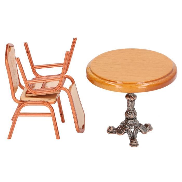 Chaise Miniature En Bois Pour Maison De Poupée 1:12 – Meuble Déco Miniature | Pour Scènes Créatives Ou Photos | Blanc, Marron, Rouge