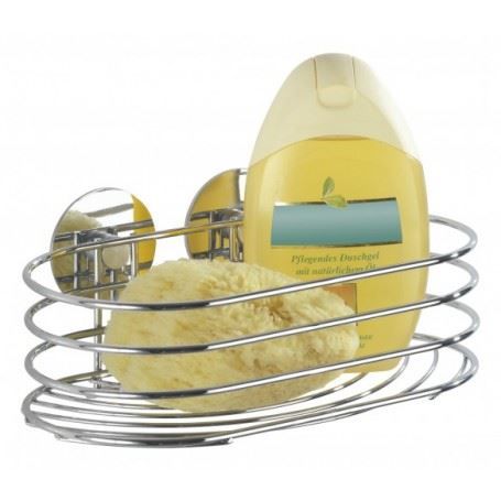 Etagère murale salle de bain - WENKO - Turbo-Loc® - Design arrondi - Acier chromé