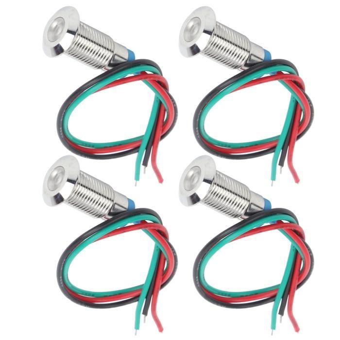 Voyant Lumineux LED Métal Étanchen 220V 6 Mm Avec Fil - Neuf, Pour Tableaux électriques