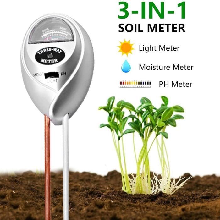 Testeur De Sol Numérique 4 En 1 - PH, Humidité, Température, Lumière - Écran LCD Rétroéclairé Pour Jardinage - 10