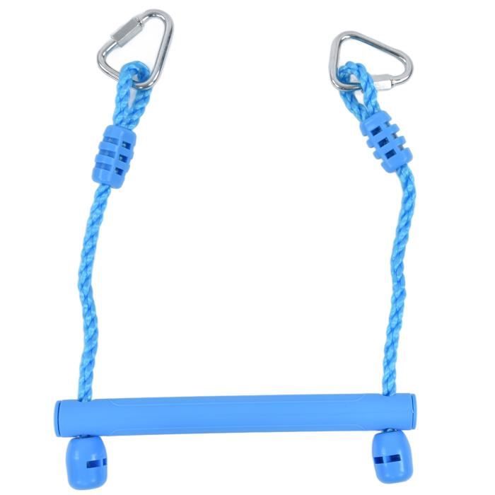 Balançoire Enfant Extérieur/Intérieur – Siège Plateau En PE – Corde 90-170 Cm – Capacité 100 Kg – Antidérapant – Bleu/Rouge – Dès 3 Ans