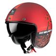 Casque jet café racer MT Helmets Le mans 2 SV - rouge mat - S (55/56 cm)-1