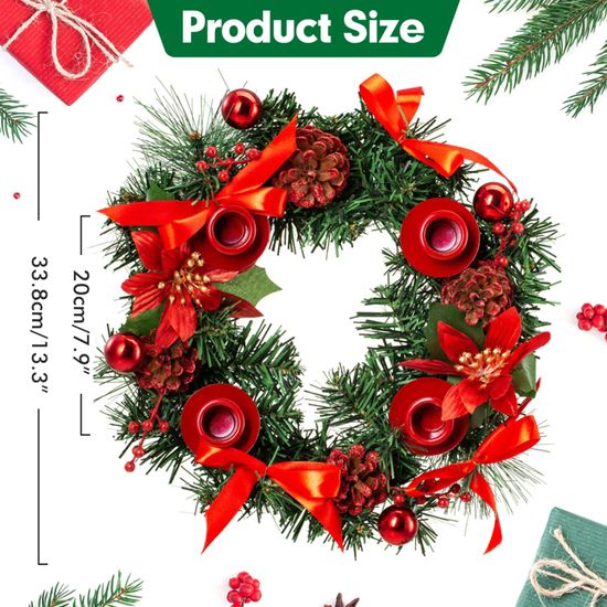 12 Boucles De Noël Satin Vin Rouge - 13x18 Cm, Pour Sapin Et Cadeaux