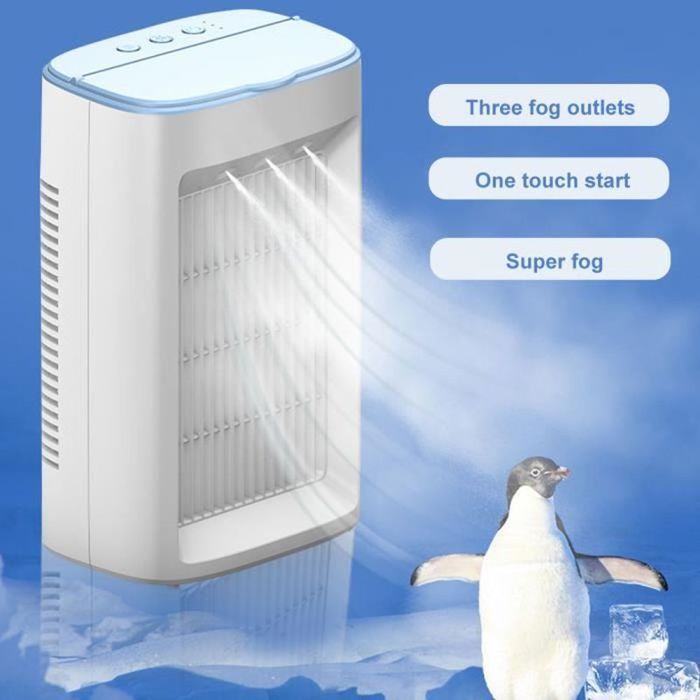 Fnwsja climatiseur mobile refroidisseur d'air 4 en 1 portable Ventilateur Batterie 4000 mAh Mini de bureau Ventilateur de refroidissement à eau 3 vitesses Minuterie 2H/4H pour la maison/bureau Fnwsja climatiseur mobile refroidisseur d'air 4 en 1 portable Ventilateur Batterie 4000 mAh Mini de bureau Ventilateur de refroidissement à eau 3 vitesses Minuterie 2H/4H pour la maison/bureau