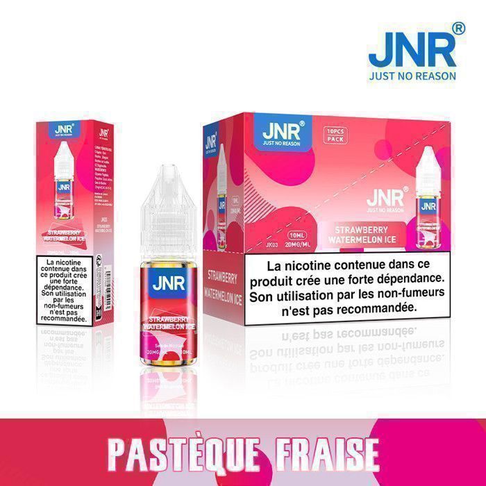 JNR Lot de 2 E-Liquide Strawberry Watermelon Ice - Pastèque, Fraise, Frais  2*10ml