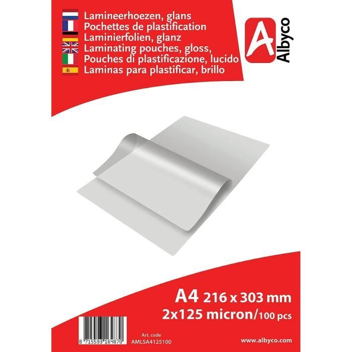 Pochette Plastifieuse A4 - Feuille Plastique - Feuille