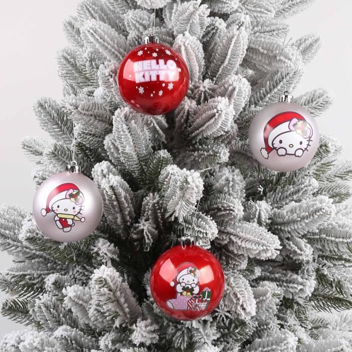 24 Boules De Noël Alppihym 4cm - Rouge, Argent, Or - Décoration Sapin Incassable