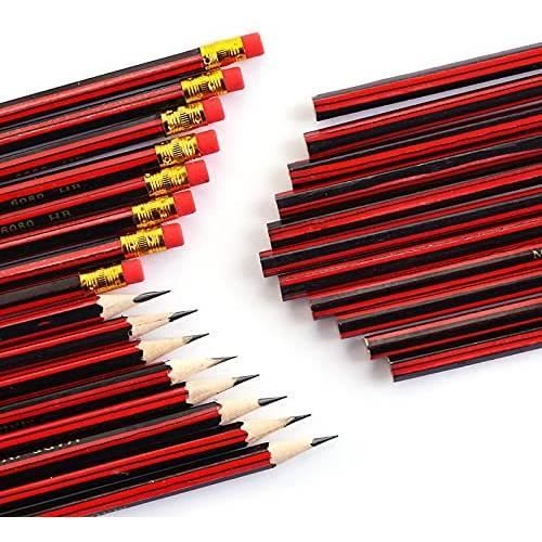 Crayons en bois hb, chaque paquet de 50 crayons en graphite