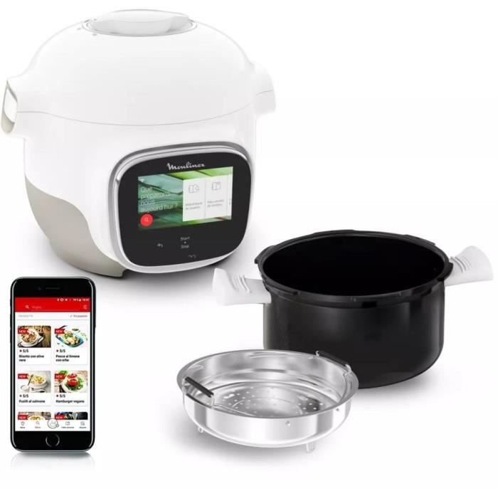 Cookeo MOULINEX Touch Mini Wifi CE922110 blanc