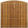 Parfait - Clôture de jardin Panneau de clôture - Clôture Grillage Pinède 180x(165-180) cm 745656-2