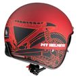 Casque jet café racer MT Helmets Le mans 2 SV - rouge mat - S (55/56 cm)-2
