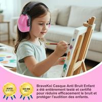 Beedove Casque Anti Bruit Enfant, 2 Pièces Casque Antibruit Pliable Réglable Con Beedove Casque Anti Bruit Enfant, 2 Pièces Casque Antibruit Pliable Réglable Con