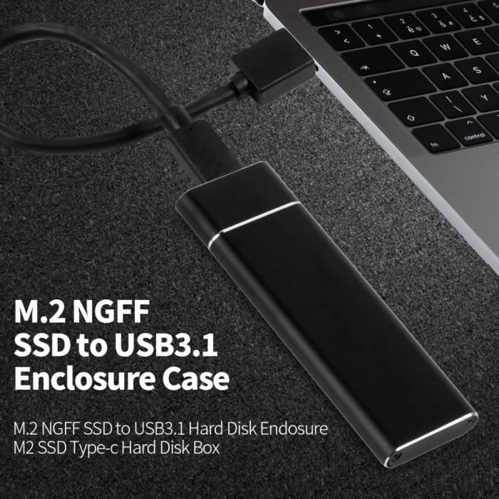 Adaptateur SSD M2 vers USB3.2 Gen2 10GB type C - Support M2 NVMe et SATA B  M et B+M - Dock USB M.2 pour PC et Smartphone - Cdiscount Téléphonie