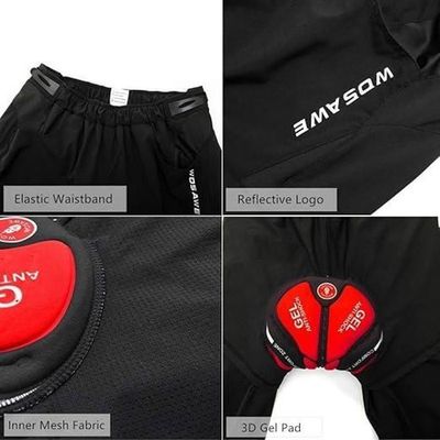 Cuissard Vélo Homme Lixada Shorts De Cyclisme Hommes Avec 3D Gel Rembourré Hommes Short Sport Séchage Rapide
