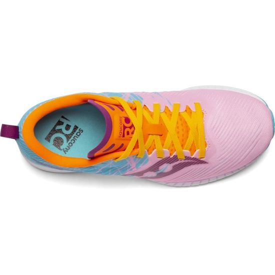 Chaussures de running femme Saucony fastwitch 9 rose bleu orange