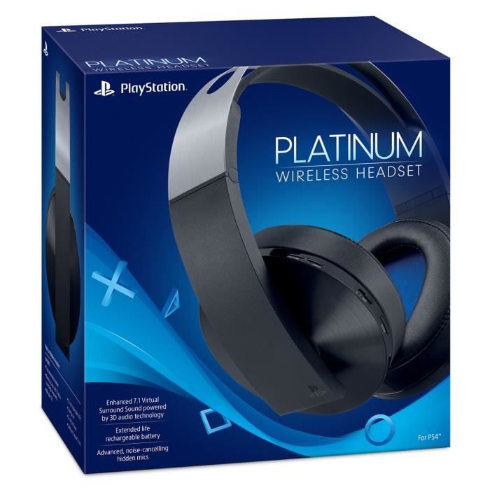 Casque Sans Fil Platinium pour PS4 - PlayStation Officiel - Cdiscount