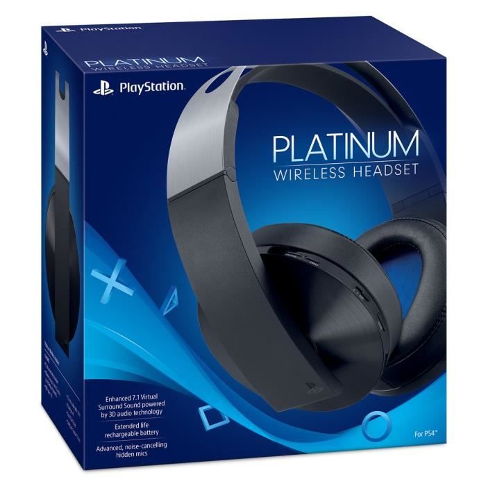 Casque Sans Fil Platinium pour PS4 PlayStation Officiel Cdiscount