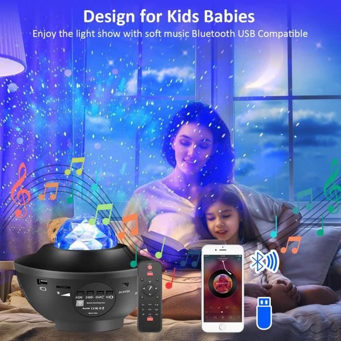 Éclairage pour enfants Projecteur de lumière de nuit pour bébé, Lumière de  nuit à led pour enfants Musical et Lumière