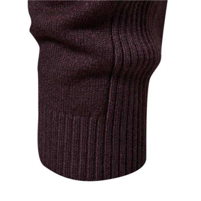 Pull Homme Vintage Coupe Ample - Laine Mélangée, Col Rond, Manches Longues, Style Décontracté Pour Automne-hiver