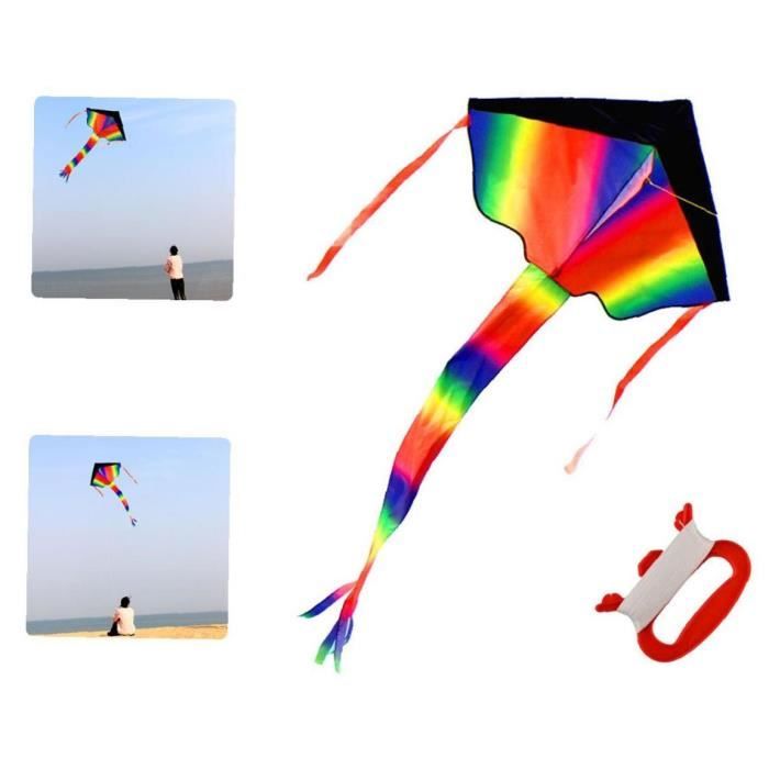 Cerf Volant Lot De 3 Cerfs-Volants Delta - 140x66cm, Faciles à Voler - Pour Enfants Et Adultes
