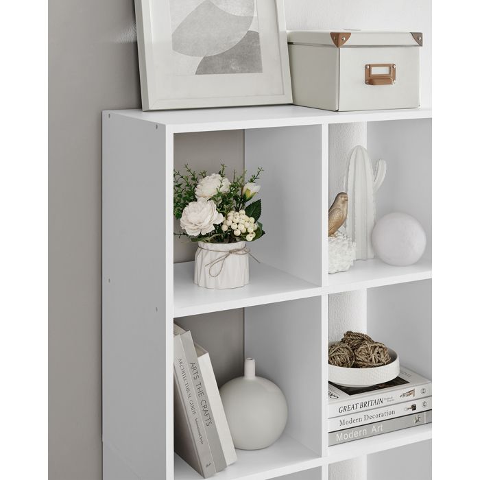 Bibliothèque HEXCELEN 10 Compartiments - Étagère Cubique Blanc, 30x80x136 Cm, Placement Vertical/horizontal, Rangement Pratique - 5