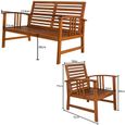 Deuba | Salon de jardin ATLAS • en Bois d´acacia • coussins anthracite | Ensemble table et chaise de jardin, mobilier, terrasse-3