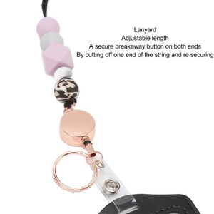 Porte Badge Enrouleur,6 Pièces Porte Clé Retractable Porte Clef