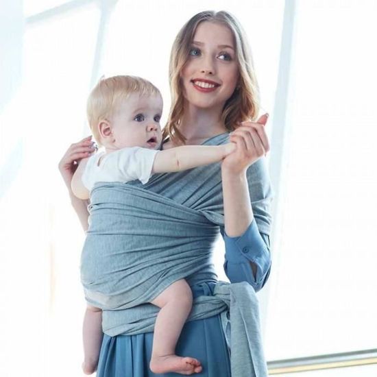Version Dark Grey Porte Bebe Echarpe Ne Souple Respirant Wrap Papa Maman Bebe Porteur De Corps Allaitement Confort Protection Cdiscount Puericulture Eveil Bebe