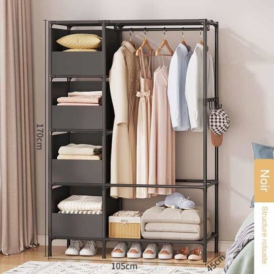 LANTUS de Rangement Pliable- Penderie essing Textile en Tissu Intissé LANTUS de Rangement Pliable- Penderie essing Textile en Tissu Intissé