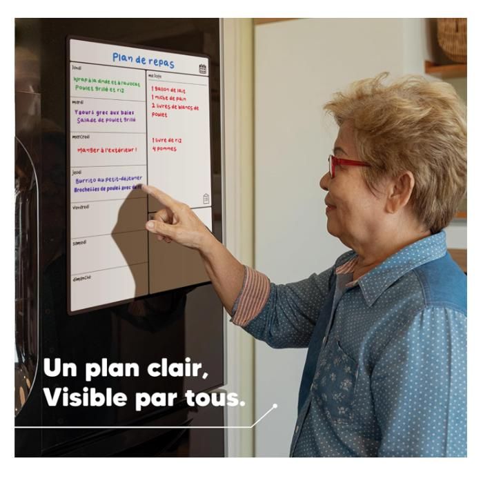 ANLIOTE Lot De 3 Tableaux Blancs Magnétiques Pour Frigo - Calendrier Mensuel, Hebdomadaire & Liste De Courses Avec Marqueurs Et Effaceur