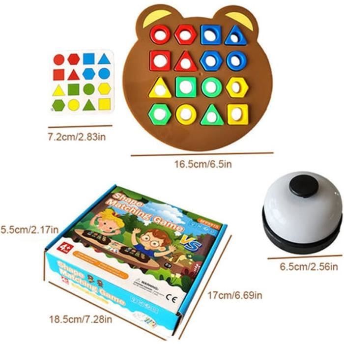 Etoilien Jeu d'Association en Formes d'ours (avec Cloche)