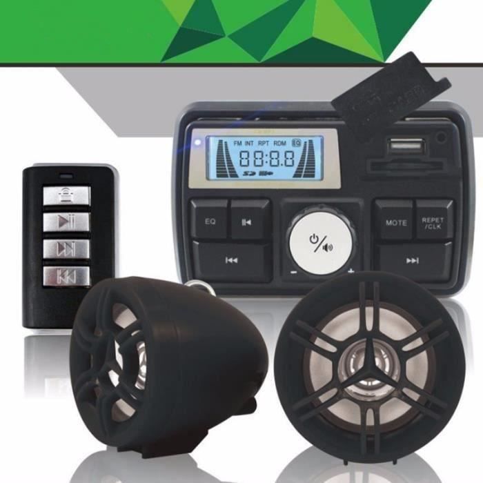 Haut-parleur audio EDR pour moto, degré d'eau, radio FM stéréo