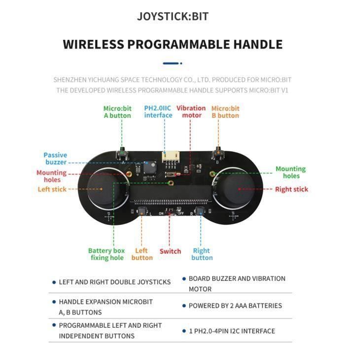 Joystick: Bit pour Microbit Programmable Gamepad TéLéCommande Sans Fil ...