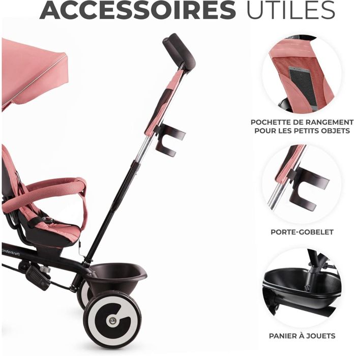 Tricycle volutif KINDERKRAFT Aston 3 roues De 9 mois 5 ans