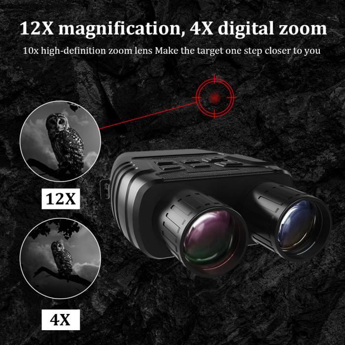 Jumelle Vision Nocturne Infrarouge-5K Lunette Vision Nocturne avec Zoom  Numérique 10X Batterie 3800mAh TFT écran 4 pour la Chasse - Cdiscount  Appareil Photo
