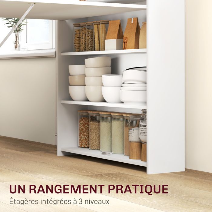 LANTUS Bureau Mural Pliant 60x30x1.6cm Blanc - Table De Salle à Manger, Cuisine Ou Espace Petit - Charge Jusqu'à 80kg