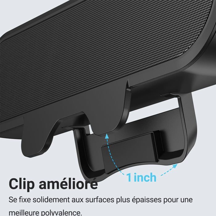 Enceinte PC USB INWA 10W Avec Clip - Mini Barre De Son Pour Moniteur, Plug & Play - Noir