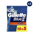 3x20 Rasoirs Jetables Gillette Blue II Plus-0